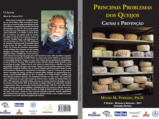 O livro Principais problemas dos queijos: causas e prevenção