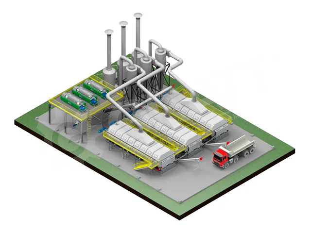 Secador e Sistema de Secagem Térmica Resíduos Sanitários e Industriais 3 a 8 T/H