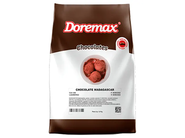 Saborizante em Pó Doremax Chocolate Madagascar para Sorvetes 8Kg