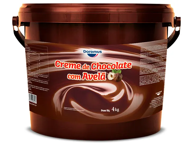 Recheio Creme de Chocolate com Avelã Base de Gordura para Sorvetes e Gelados 16Kg