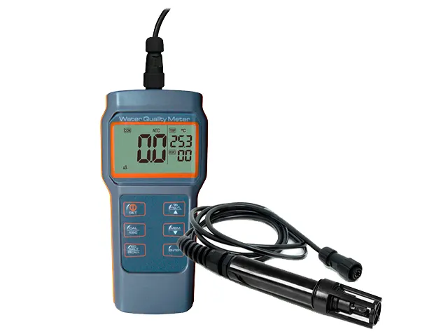 Medidor Multiparâmetro pH/Cond/TDS/Sal/OD/Temp AK87 com Sonda de pH