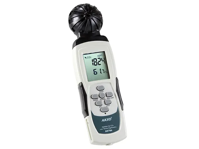 Medidor de CO2 com Termo-Higrômetro AK786