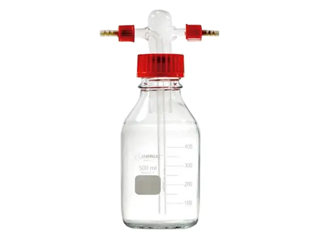 Frasco Lavador de Gás Cabeça Tipo Drechsel com Frasco Graduado e Placa Porosa 1000 ml Laborglas