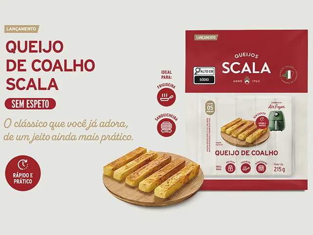 Laticínio Scala inova com o lançamento do queijo de coalho sem espeto