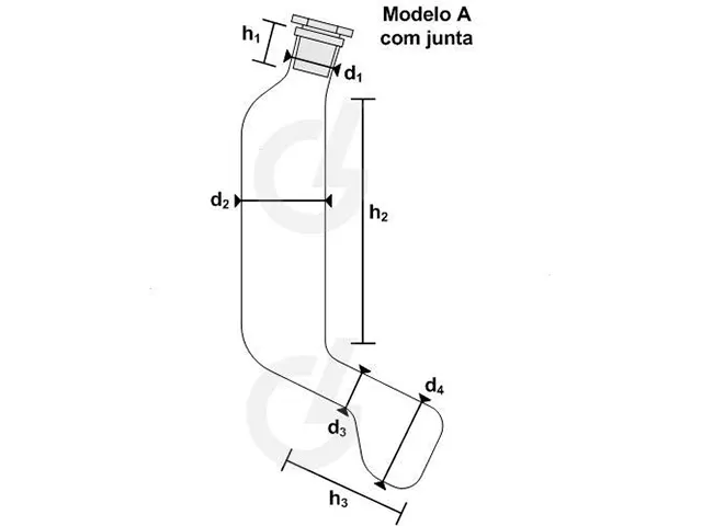 Frasco de extração Mojonnier Modelo A com Junta Laborglas
