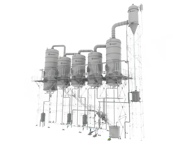 Sistema de Evaporação Usina de Etanol 100.000 L/h