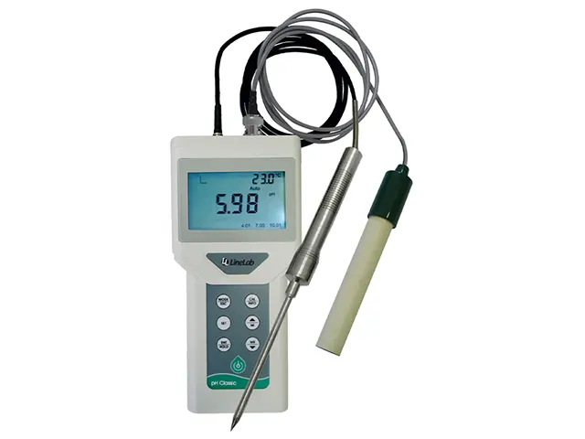 Medidor de pH Portátil Classic com Eletrodo de pH para Superfície Plana e Semissólido 2015PC