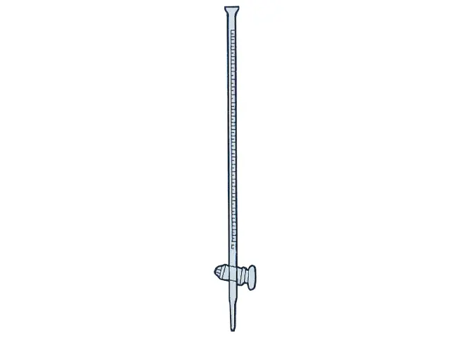 Bureta Micro Tipo SchellBach com Torneira de Vidro 5 ml DiogoLab