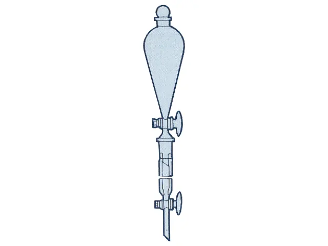 Coluna Cromatográfica Torneiras de Teflon e Funil Separação Tipo Squibb 500 ml DiogoLab