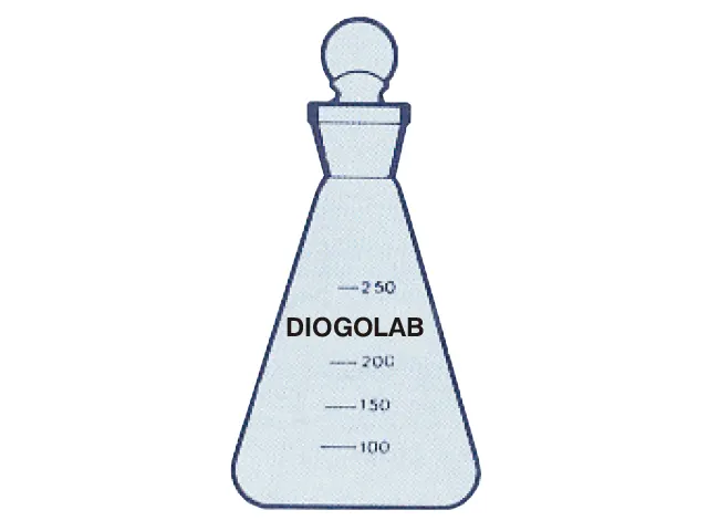 Frasco Erlenmeyer Graduado com Rolha de Vidro Intercambiável 10 ml DiogoLab