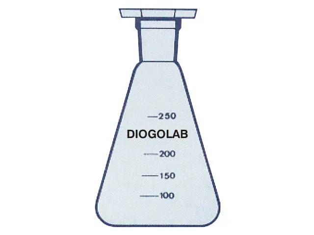 Frasco Erlenmeyer Graduado com Rolha de Polietileno Intercambiável 25 ml DiogoLab