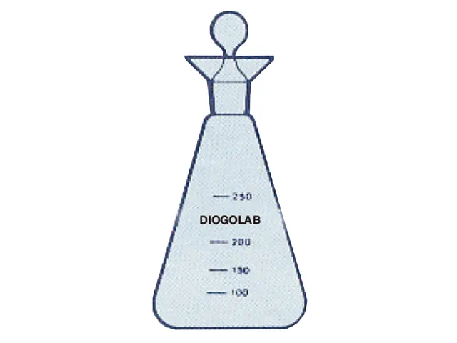 Frasco Índice de Iodo Graduado com Rolha de Vidro Intercambiável 125 ml DiogoLab