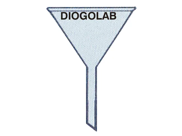 Funil Analítico Liso 60º Haste Longa 75 ml DiogoLab