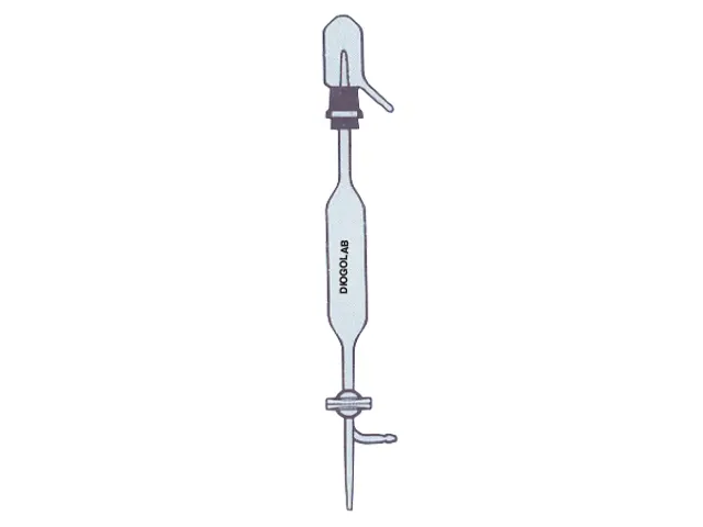 Pipeta Automática com Torneira Vidro de Três Vias 5 ml DiogoLab