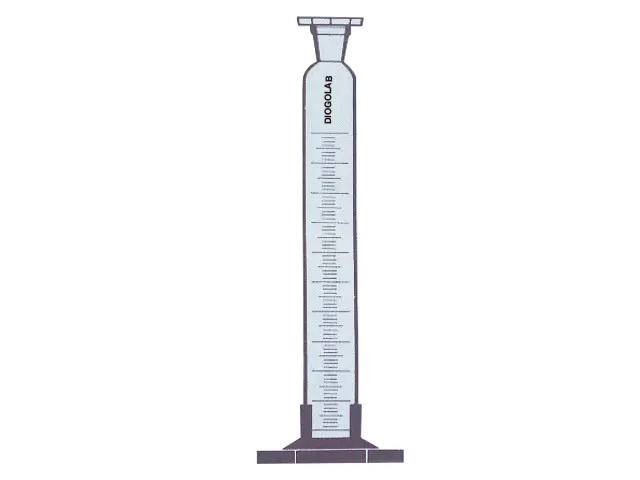 Proveta Graduada Faixa Azul Rolha e Base Polietileno 1.000 ml DiogoLab