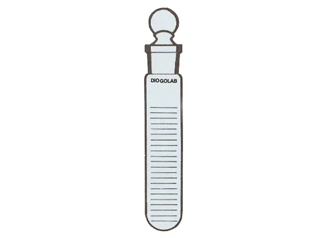 Tubo Centrífuga Fundo Redondo Rolha Vidro Graduado 15 ml DiogoLab