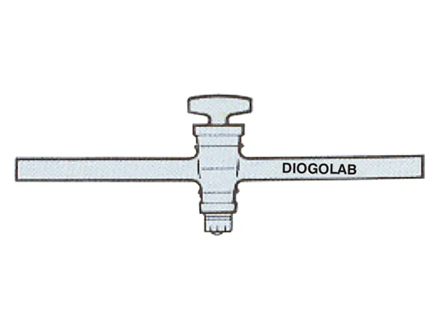 Torneira Reta Vidro para Alto Vácuo Rosca 7x1 mm DiogoLab