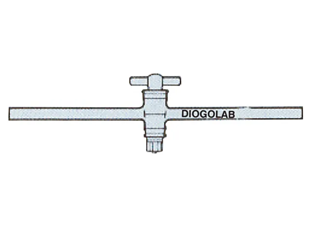 Torneira Reta Teflon para Alto Vácuo Rosca 8x4.5 mm DiogoLab