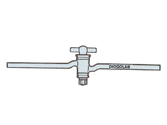 Torneira Reta Teflon para Alto Vácuo com Furo e Rosca 8x2.5 mm DiogoLab