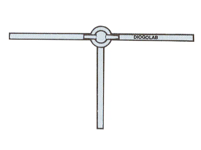 Torneira Teflon T com Rosca para Alto Vácuo 8x2 mm DiogoLab