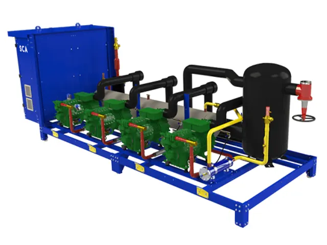 Skid Multicompressor Industrial Média Temperatura R-134A SCA 55.108 kcal/h