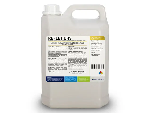 Detergente Concentrado Limpeza Diária de Piso com Tratamento Acrílico Baixa Espuma REFLET UHS 250ml