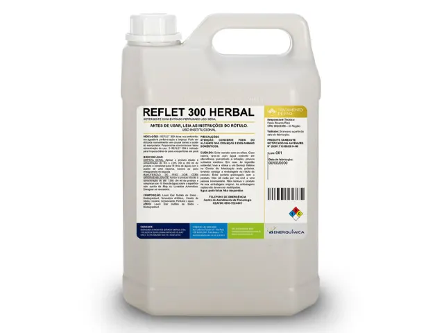 Detergente Concentrado Perfumado Uso Geral REFLET 300 HERBAL 5L