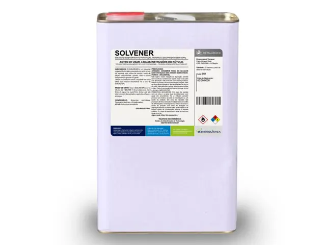 Solvente Desengraxante para Peças, Motores e Equipamentos em Geral SOLVENER 5Kg