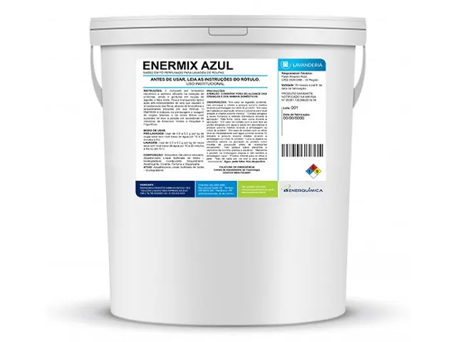 Sabão em Pó Perfumado para Lavagem de Roupas ENERMIX AZUL 1Kg