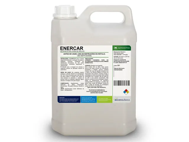 Detergente Neutro para Limpeza de Veículos ENERCAR 55Kg