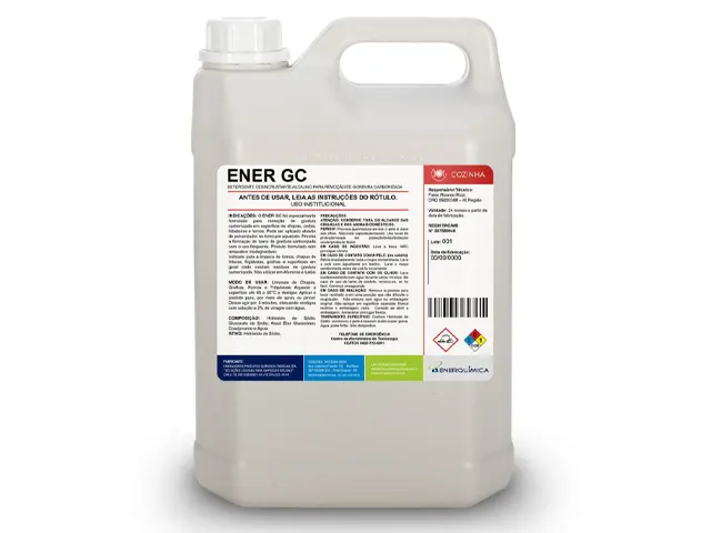 Detergente Desincrustante Alcalino para Remoção de Gordura Carbonizada ENER GC 1L