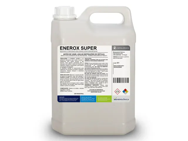 Decapante e Fosfatizante para Chapas e Estruturas Metálicas ENEROX SUPER 1L