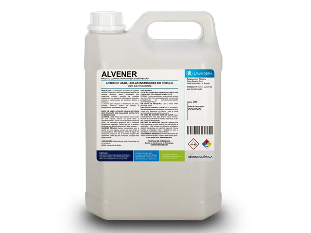 Alvejante Clorado para Limpeza e Desinfecção ALVENER Lavanderia 55Kg