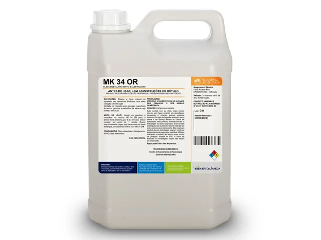 Óleo Vegetal Refinado Protetivo e Lubrificante MK 34 OR 1L