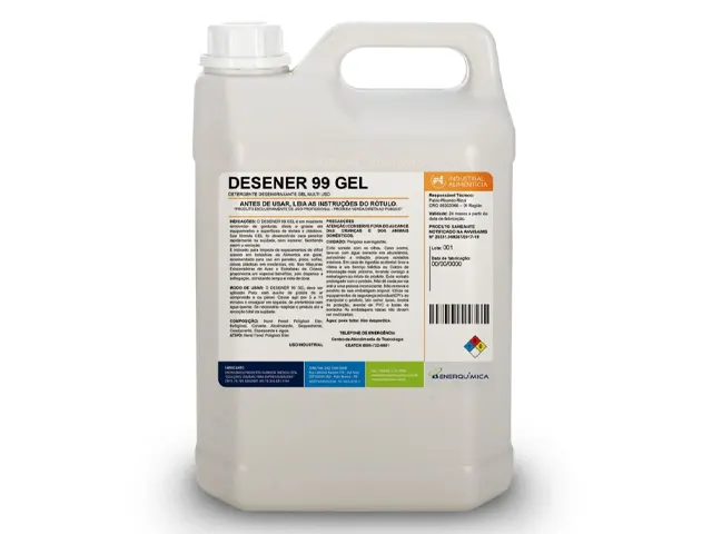 Detergente Desengordurante Gel Multiuso DESENER 99 GEL 5L