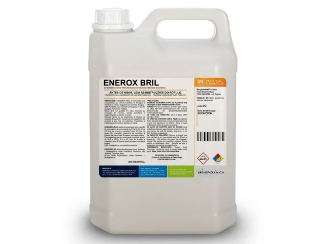 Detergente Ácido para Remoção de Manchas em Inox e Alumínio ENEROX BRIL 5Kg