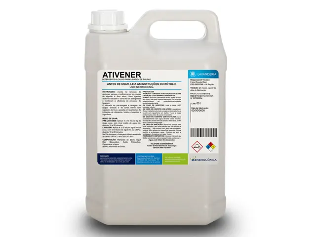 Detergente Alcalino para Lavagem de Roupas ATIVENER Lavanderia 55Kg