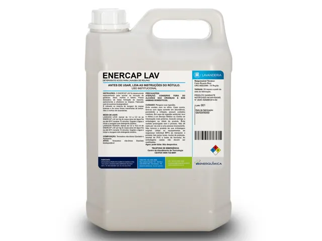 Detergente Ácido para Lavagem de Roupas ENERCAP LAV Lavanderia 55Kg