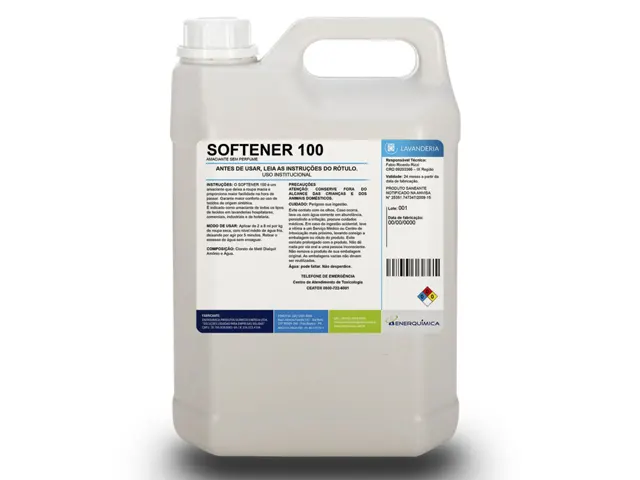 Amaciante Acidulante sem Perfume para Roupas SOFTENER 100 5L