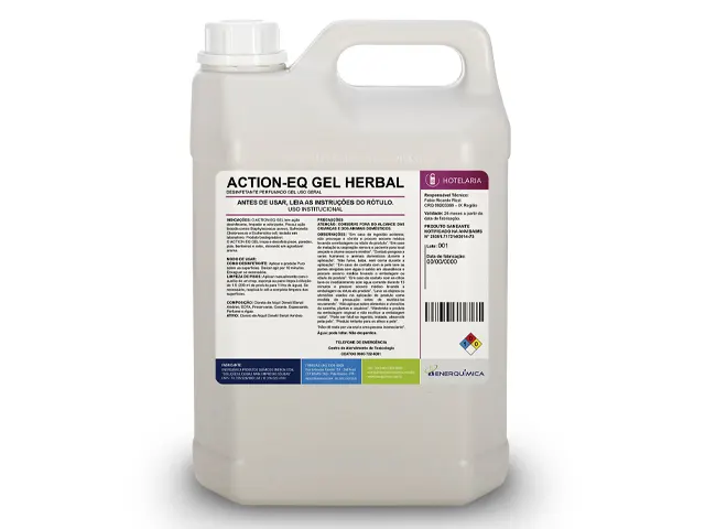 Desinfetante Perfumado Gel uso Geral ACTION EQ GEL HERBAL 55L