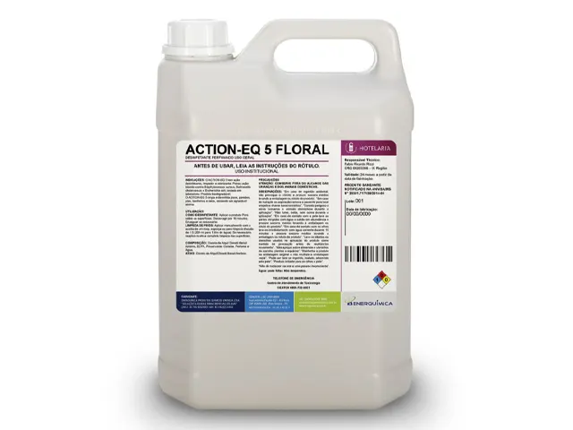 Desinfetante Perfumado Uso Geral ACTION EQ 5 FLORAL 1L