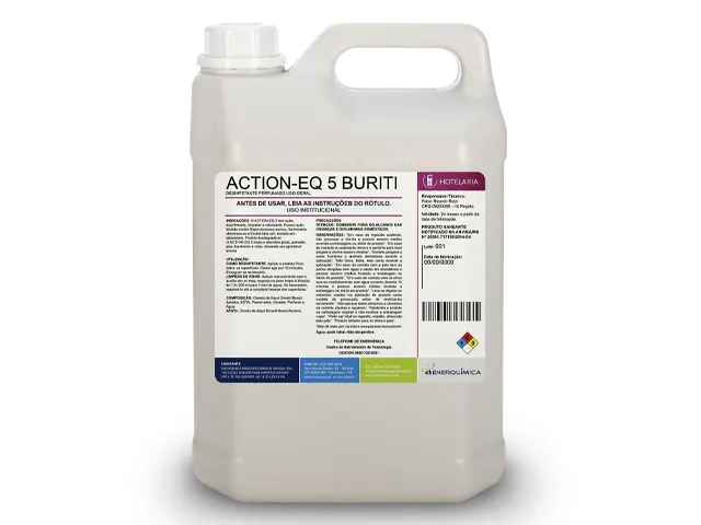 Desinfetante Perfumado Uso Geral ACTION EQ 5 BURITI 1L