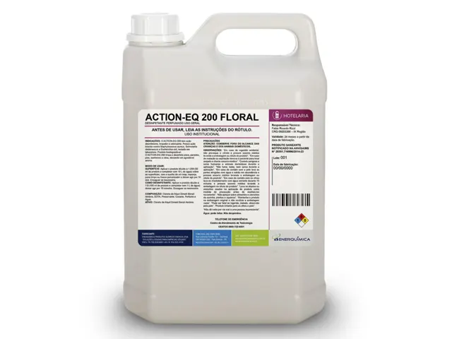 Desinfetante Perfumado Uso Geral ACTION EQ 200 FLORAL 55L