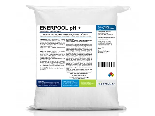 Elevador de pH Barrilha Leve ENERPOOL PH+ 1Kg