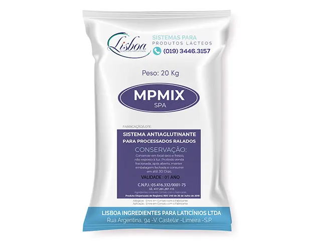 Sistema Antiaglutinante para Produtos Processados Ralados MPmix SPA