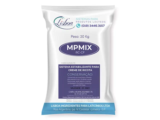 Sistema Estabilizante para Creme Ricota MPmix RC-CF