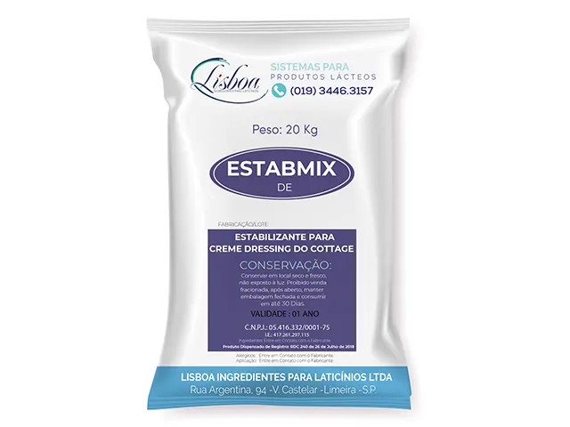 Estabilizante para Creme Dressing Cottage ESTABmix DE