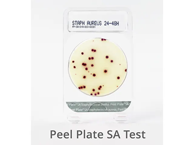 Placa de Contagem Microbiana Staphylococcus Aureus Peel Plate SA