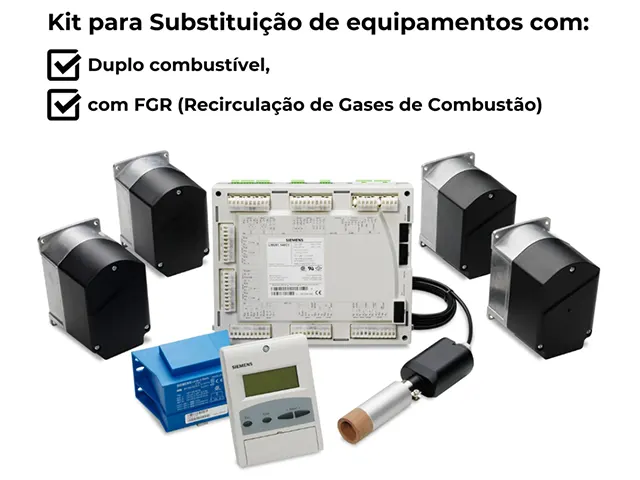 Kit Gerenciador de Queimador e Caldeira Substituição do ControlLinks Duplo Combustível e com FGR