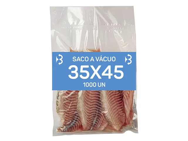 Saco a Vácuo Nylon Poli 35x45 cm - 1.000 Unidades